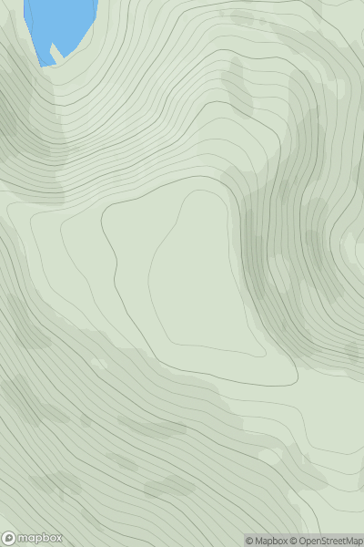 Thumbnail image for Glas Bheinn [Scourie to Lairg] showing contour plot for surrounding peak